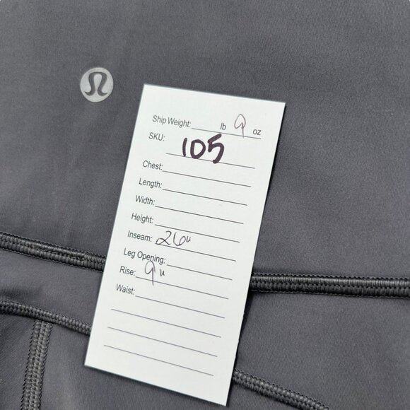 Lululemon In Movement 7/8 Tight Everlux 25" Inseam Titanium Grey Size 4 - Picture 5 of 6